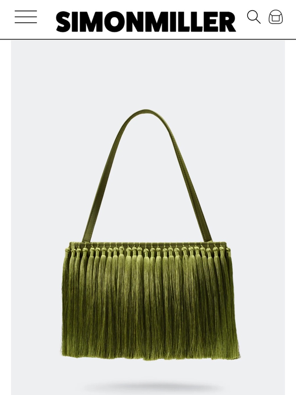 Simon Miller Olive Fringe Shoulder Bag with Long Strap